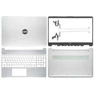 Laptop Body For HP 15S-FQ 15S-FR 15S-EQ 15-EF 15-ER 15-DY TPN-Q222 TPN-Q230 LCD Screen Cover Top Panel Front Bezel Bottom Case Palmrest Frame Touchpad Hinges ABH