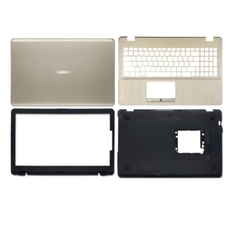 Laptop Body For Asus X542U X542 X542U X542UR A580 F580 FL8000 Screen Cover Top Panel Front Bezel Bottom Case Palmrest Frame Touchpad Hinges ABH