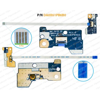 Power Button For HP ProBook 455-G4, 450-G4, 470-G4, DA0X83PB6D0, 905754-001