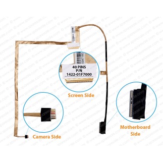 Display Cable For Toshiba Satellite PT10, PT10F, C50-A, C55-A, C50-D, 1422-01F5000, 1422-01F7000, H000047160 LCD LED LVDS Ribbon Flex Video Screen Cable