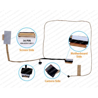 Display Cable For Lenovo Yoga 500-15IBD, 500-15IHW, Flex3-1580, Flex3-1570, 450.03S01.0011, 450.03S01.0001,  450.03S01.0002, 5C10H91208 LCD LED LVDS Flex Video Screen Cable 