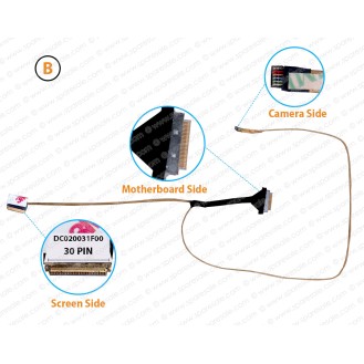 (B) ( Screen Side 30 Pin ) ( Non Touch Screen Cable ) DC020031F00, L20443-001, L20379-001 