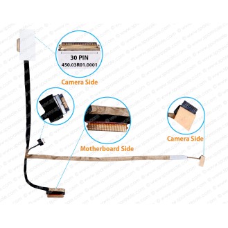 Display Cable For Lenovo Yoga 500-14IBD, 500-14IHW, 500-14ISK, 500-14ACL, Flex3-1475, Flex3-1480, Flex3-1470, Flex3-1435, 450.03R01.0001, 450.03R01.0002, 450.03R01.0003 LCD LED LVDS Flex Video Screen Cable ( Screen Side 30 Pin )