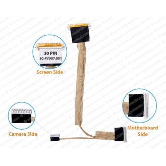 Display Cable for HP Elitebook 6930P, 6940, 6930, 50.4V907.001, 50.4V907.002, 50.4V907.004 LCD LED LVDS Flex Video Screen Cable 