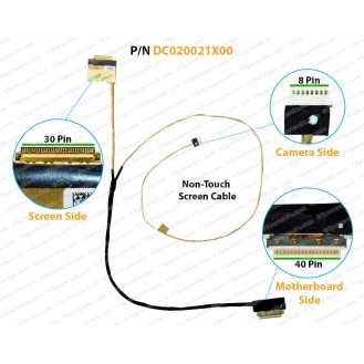 Display Cable For Dell Inspiron 14-5000, 14-5442, 14-5447, 14-5448, DC020021X00 Non-Touch Screen Cable ( 30-Pin ) LCD LED LVDS Flex Video Screen Cable 