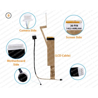 (B) ( LCD Screen Cable ) 1422-00R3000, 1422-00R30AS, 14G22100120U, DD0KJ3LC010, DD0KJ3LC011, 1422-00RL000