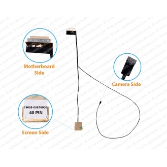 Display Cable For Asus P500, P500C, P500CA, PU500C, 14005-00870000 LCD LED LVDS Flex Video Screen Cable  ( Non-Touch Screen Cable )