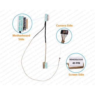 Display Cable For Asus Vivobook Q200E, S200E, X201E, X201, LX202E,  X201L, X201S, X202, X202E, Q200, Q200E, S200, S200E, 14005-00650100, 14005-00650200, 14005-00650000, DD0EX2LC000, DD0EX2LC020, DD0EX2LC030 LCD LED LVDS Flex Video Screen Cable