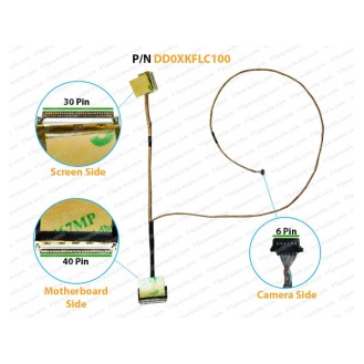 Display Cable For Asus K552, K552EA, R541, R541UA, R541NA, X541, X541UA, X541UV, X550C, X550CA, X550D, X550E, X550EA, DD0XKFLC100, LCD LED LVDS Flex Video Screen Cable