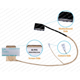 Display Cable For HP Pavilion DV6-1000, DV6-1200, DV6-2000 Series, DD0UP8LC004, DD0UP8LC006, 538312-001 LCD LED LVDS Flex Video Screen Cable