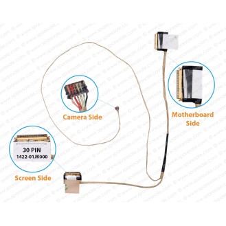 Display Cable For Asus F550Z, X550, X550DP, X550ZE, 1422-01JK000 LCD LED LVDS Flex Video Screen Cable ( 30 Pin Screen Side )