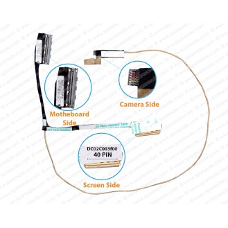 Display Cable For HP Envy 4-1000, 4T-1000, Envy4-Vcu60, ENVY4, ENVY 4-1001TU, Pro 4-B000, DC02C003F00, DC02C003P00, 686603-001, 686576-001 LCD LED LVDS Flex Video Screen Cable