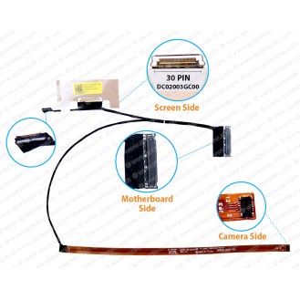 Display Cable For Lenovo Yoga 730-13IKB, 730-13ISK, 5C10Q95923, 5C10Q95877, 5C10V98522, DC02003GC00, DC02002Z800 LCD LED LVDS Flex Video Screen Cable ( 30 Pin Screen Side )