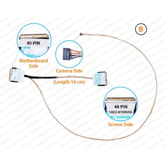 (B) ( Screen Side 40 Pin )  ( Motherboard Side 40 Pin ) ( Length 16 Cm ) 1422-01VJ0AS