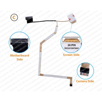 (C) ( 30 Pin Screen Side With Camera ) DC02C007600, 01F8PK, 1F8PK, ZAM70