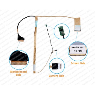 Display Cable For Lenovo E4430, E4430A, 50.4SL08.011 LCD LED LVDS Flex Video Screen Cable 