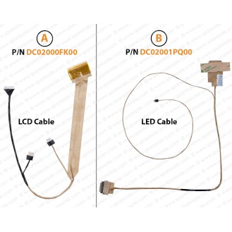 Display Cable For Lenovo 3000 G400, G410, C460, C461, C460M, C461L, C461M, C462, C463, C465, C466, C466M, C467, C641, DC02000FK00, DC02001PQ00 LCD LED LVDS Flex Video Screen Cable