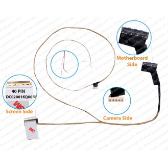 Display Cable For Lenovo Thinkpad Edge E431, E531, E531C, E540, DC02001L700, DC02001KQ00, 04X1126  LCD LED LVDS Flex Video Screen Cable ( Non Touch )