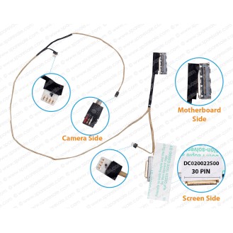 Display Cable For Lenovo Yoga 700 700-11ISK, 3 11, 3-11, 3-1170, 80J8, 80QE, DC020022S00, 5C10H15215 LCD LED LVDS Flex Video Screen Cable