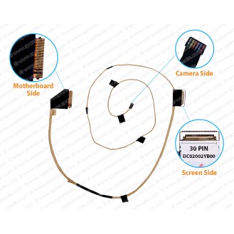 Display Cable For Dell Latitude 14-3000, 14-3490, 14-E3490, 0909C6, DC02002YB00 LCD LED LVDS Flex Video Screen Cable