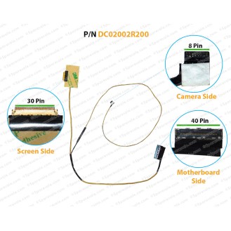 Display Cable For Lenovo IdeaPad 320S-14, 320S-14IKB, 5C10N78578, DC02002R200 LCD LED LVDS Flex Video Screen Cable