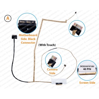 (A) Motherboard Side Black Connector ( With Touch ) DC02001V100