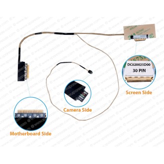 Display Cable For Acer Aspire E5-422, E5-422G, E5-432, E5-432G, E5-452, E5-452G, E5-473, E5-473G, E5-474, E5-474G, E5-491, E5-491G, TravelMate P248-M, P248-MG, DC020025D00, 50.MXRN2.006 LCD LED LVDS Flex Video Screen Cable ( Non-Touch Screen Cable )