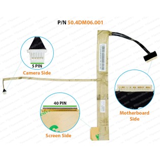 Display Cable For Lenovo Ideapad B450, B450A, B450L, 50.4DM06.001, 50.4DM01.002, 50.4DM01.001 LCD LED LVDS Flex Video Screen Cable
