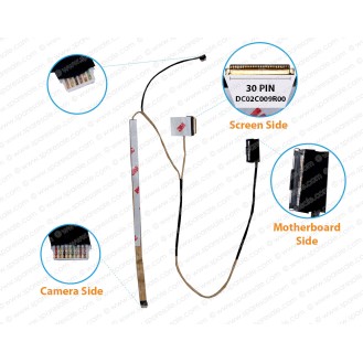 Display Cable For Dell Latitude E6440 VAL90 DC02C009R00 LCD LED LVDS Flex Video Screen Cable ( 30 Pin Screen Side )