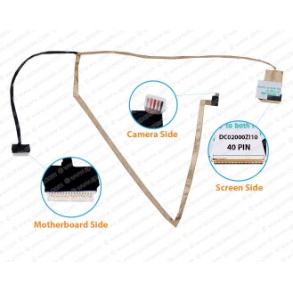 Display Cable For Lenovo IdeaPad G560, G565, Z560, Z565, NIWE2, DC02000ZI10, 31042430 LCD LED LVDS Flex Video Screen Cable  ( 15.6 inch )