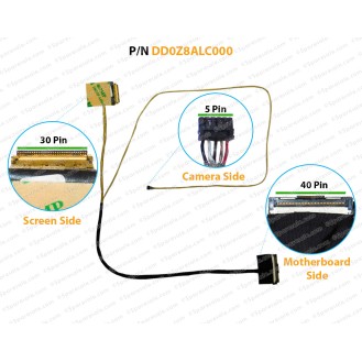 Display Cable For Acer Aspire E14, ES1-411, ES1-431, DD0Z8ALC000, DD0Z8ALC010, DD0Z8ALC020 LCD LED LVDS Flex Video Screen Cable