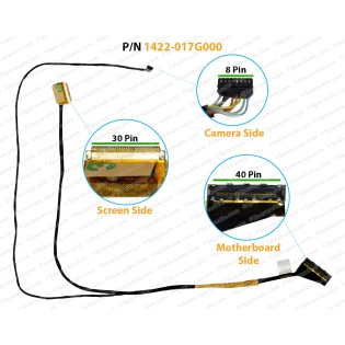 Display Cable For ASUS Zenbook UX32, UX32A, UX32V, UX32VD, UX32L, UX32LA, UX32VD-1A, UX32S, UX32K, 1422-017G000, 1422-017F000, 1422-01Q50AS LCD LED LVDS Flex Video Screen Cable