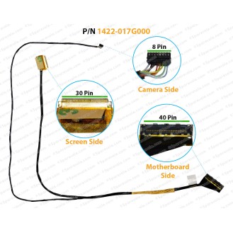 Display Cable For ASUS Zenbook UX32, UX32A, UX32V, UX32VD, UX32L, UX32LA, UX32VD-1A, UX32S, UX32K, 1422-017G000, 1422-017F000, 1422-01Q50AS LCD LED LVDS Flex Video Screen Cable