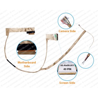 Display Cable For Lenovo LB58, B580, B585, B590, V580, V580c, V585, V590, V595, 50.4TE09.031, 50.4TE09.011, 50.4TE09.014, 50.4TE09.001, 90200812 LCD LED LVDS Flex Video Screen Cable