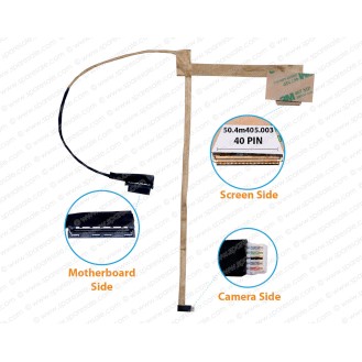 Display Cable For Lenovo B570, B570e, B575, B575e, V570, V570c, V575, Z570, Z575, 50.4M405.003, 50.4M405.032, 50.4IH07.002, 31049297, 50.4IH07.003, 50.4IH07.032, 50.4IH07.031, 31048972 ( 36 cm Length ) LCD LED LVDS Flex Video Screen Cable