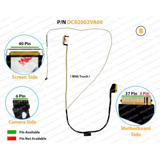 (B) ( 40 Pin Screen Side ) ( With Touch ) DC02002VA00