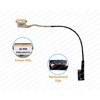 Display Cable For Dell XPS 15Z, L511Z, SS8, DD0SS8LC010, DD0SS8LC000, 0N6MMX, N6MMX LCD LED LVDS Flex Video Screen Cable