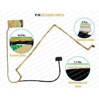 Display Cable For Lenovo G570, G570A, G570L, G570GX, G575, PIWG2, 10B5GL0520C, 31048395, DC020015W10 LCD LED LVDS Flex Video Screen Cable