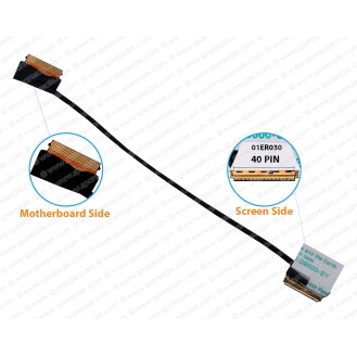 Display Cable Lenovo Thinkpad T570, P51S, T580, P52S, 01ER030, 450.0AB02.0001 LCD LED LVDS Flex Video Screen Cable ( 40 Pin Screen Side )