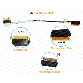 Display Cable For Lenovo Thinkpad T50, T550, T560, T570, P50S, P51S, W550S, 00UR854, 450.06D03.0011 LCD LED LVDS Flex Video Screen Cable  ( 30 Pin )