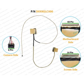 Display Cable For Asus VivoBook X510U, X510UA, X510UF, X510UN, X501UQ, X510UR, X501, X501UN, F510, S510, S5100, X510, DD0XKGLC001, DD0XKGLC010, DD0XKGLC000, 14005-02040600, 14005-02040700, DD0XKGLC020 LCD LED LVDS Flex Video Screen Cable