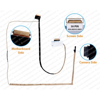 Display Cable For Lenovo ThinkPad V110, V110-14ISK, V110-14AST, 450.08A05.0001, 450.08A05.0002, 450.08A05.0003, 450.08A05.0011 LCD LED LVDS Flex Video Screen Cable