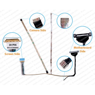 Display Cable For Dell Latitude E5510, E6510, Precision M4500, DC02C000H0L, A09B08, 7F2F7 LCD LED LVDS Flex Video Screen Cable