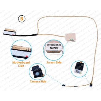 (B) ( Screen Side 30 Pin ) ( Motherboard side insert ) Non Touch DC02002OK00, 0P1NX2