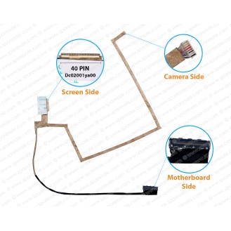 Display Cable For DELL L3450, Latitude 14-3450, 14-3550, P51G, ZAL50, DC02001YA00, 0RYJHR LCD LED LVDS Flex Video Screen Cable ( 40 Pin Screen Side )