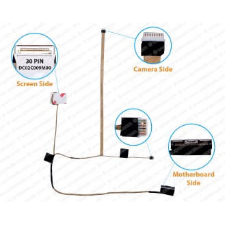 Display Cable For Dell Latitude E6540, 6540, 0RDYP1, DC02C009M00 LCD LED LVDS Flex Video Screen Cable ( 30 Pin Screen Side )