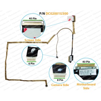 Display Cable For DELL Latitude E6430U, DC02001U300, 062KRM LCD LED LVDS Flex Video Screen Cable