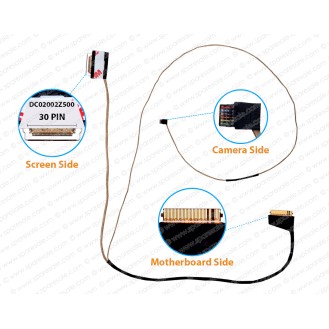 Display Cable For Dell G3-3579, G3-3449, G3-3779, 0MVJ46, DC02002Z500 LCD LED LVDS Flex Video Screen Cable ( 30 Pin Screen Side )