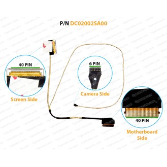 Display Cable For Dell Inspiron 15-5566, 15-E5566, DC02002SA00 LCD LED LVDS Flex Video Screen Cable