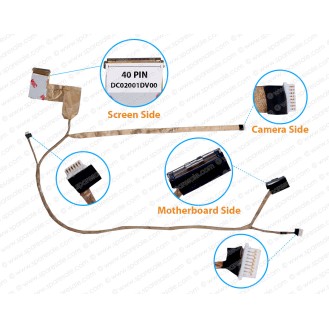 Display Cable For Dell Latitude E6430, 0N1XP, DC02001DV00 QAL80 LCD LED LVDS Flex Video Screen Cable